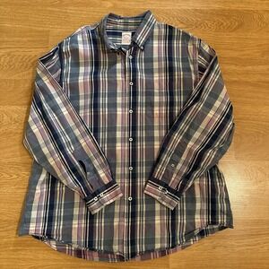 Brooks Brothers Shirt Men's XL Madison Fit Multicolor Plaid Button Down Preppy